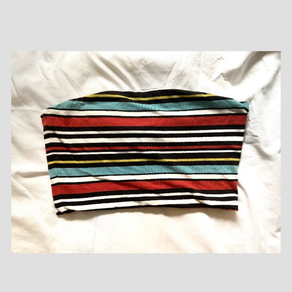 🌼striped tube top